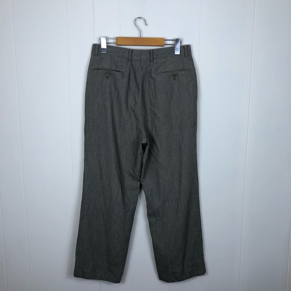 Vintage High Waisted Cotton Wool Trousers Sz 30 - Picture 5 of 7
